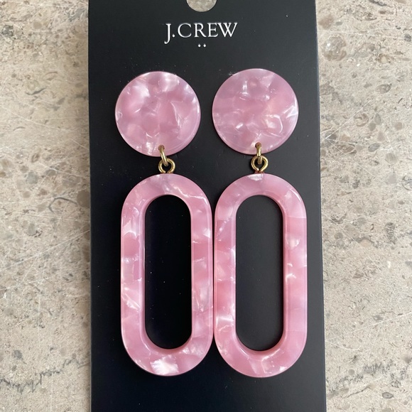 J. Crew Jewelry - J. Crew Pink Tortoise statement earrings